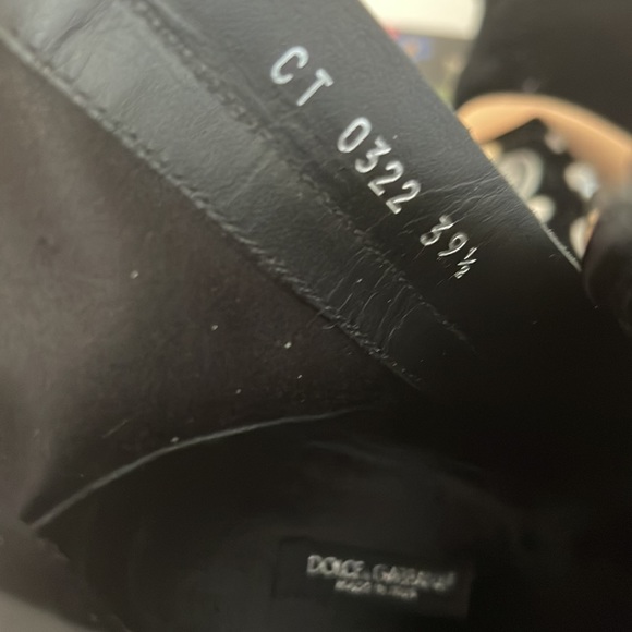 Dolce & Gabbana Jeweled Heel Velvet Booties Size 39 1/2 Ladies - Picture 16 of 17